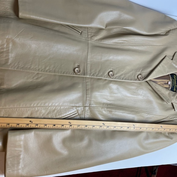 Vintage Sheepskin Piel Ovina Leather Jacket Car Coat Sevilla Spain Butter Soft - Picture 16 of 16